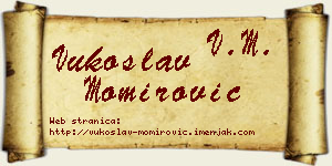 Vukoslav Momirović vizit kartica